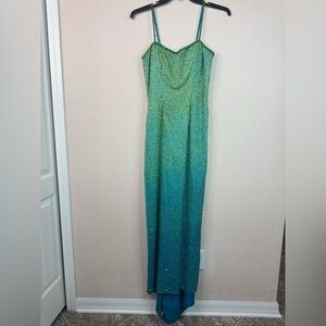 Vintage Cache mermaid beaded dress size 6